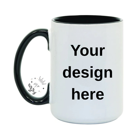 15oz Custom Accent Mug – Personalized Design | Microwave & Dishwasher Safe