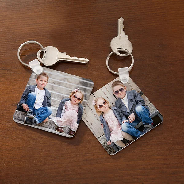 Custom Keychains with picture – Personalized Rectangular and square keychains with photo