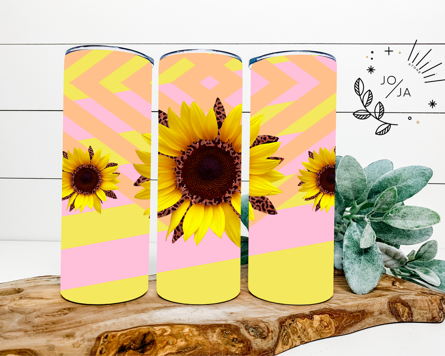 Sunflower Design Tumbler – 20oz Stainless Steel | Double Wall Insulated