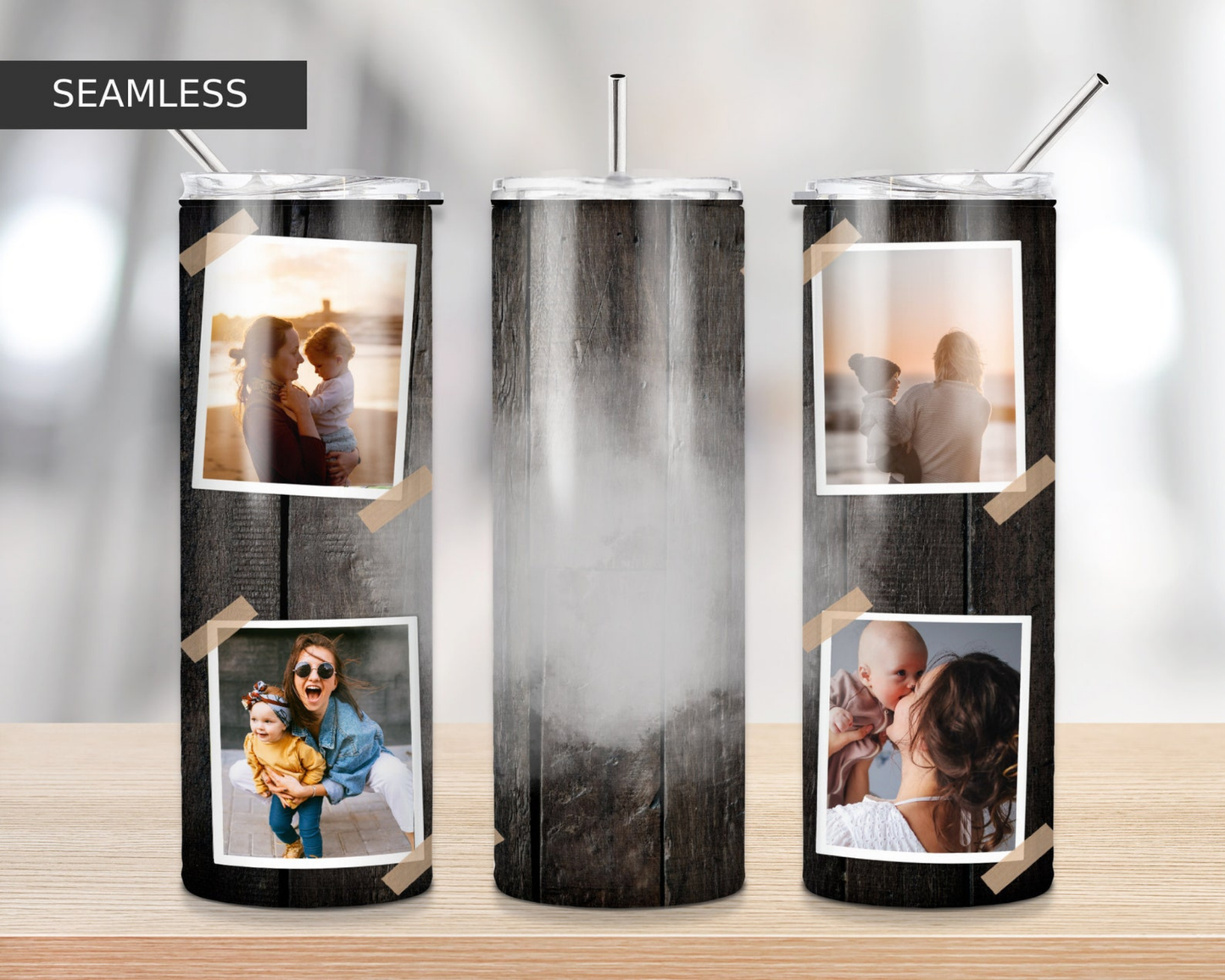 Custom Photo Collage Tumbler – 20oz Stainless Steel | Double Wall Insulated