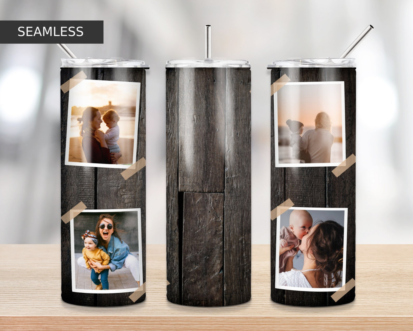 Custom Photo Collage Tumbler – 20oz Stainless Steel | Double Wall Insulated