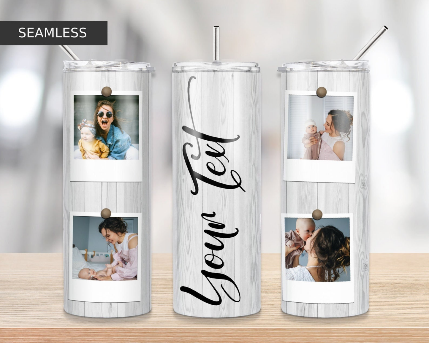 Custom Photo Collage Tumbler – 20oz Stainless Steel | Double Wall Insulated