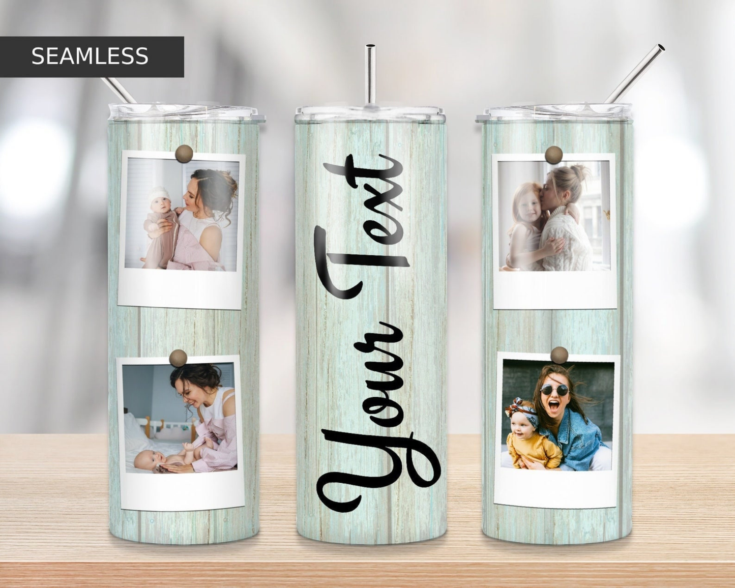 Custom Photo Collage Tumbler – 20oz Stainless Steel | Double Wall Insulated