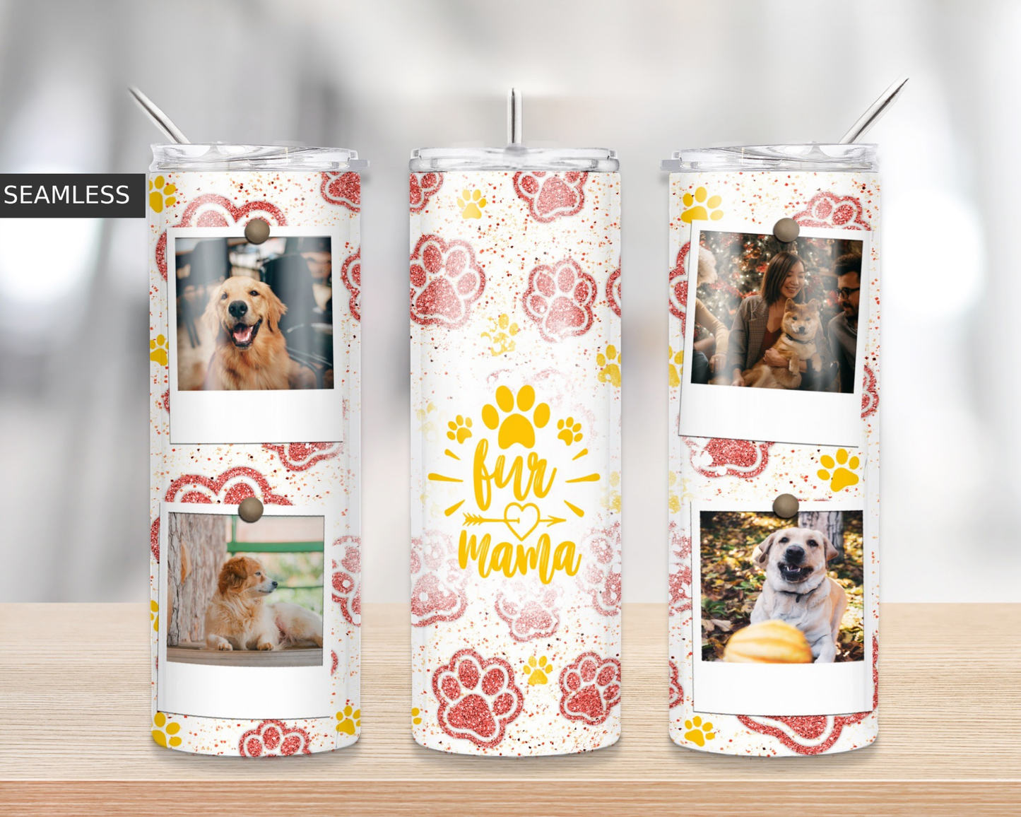 Fur Mama Collage Tumbler – 20oz Stainless Steel | Double Wall Insulated