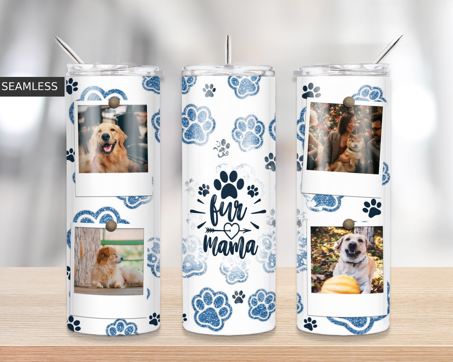 Fur Mama Collage Tumbler – 20oz Stainless Steel | Double Wall Insulated