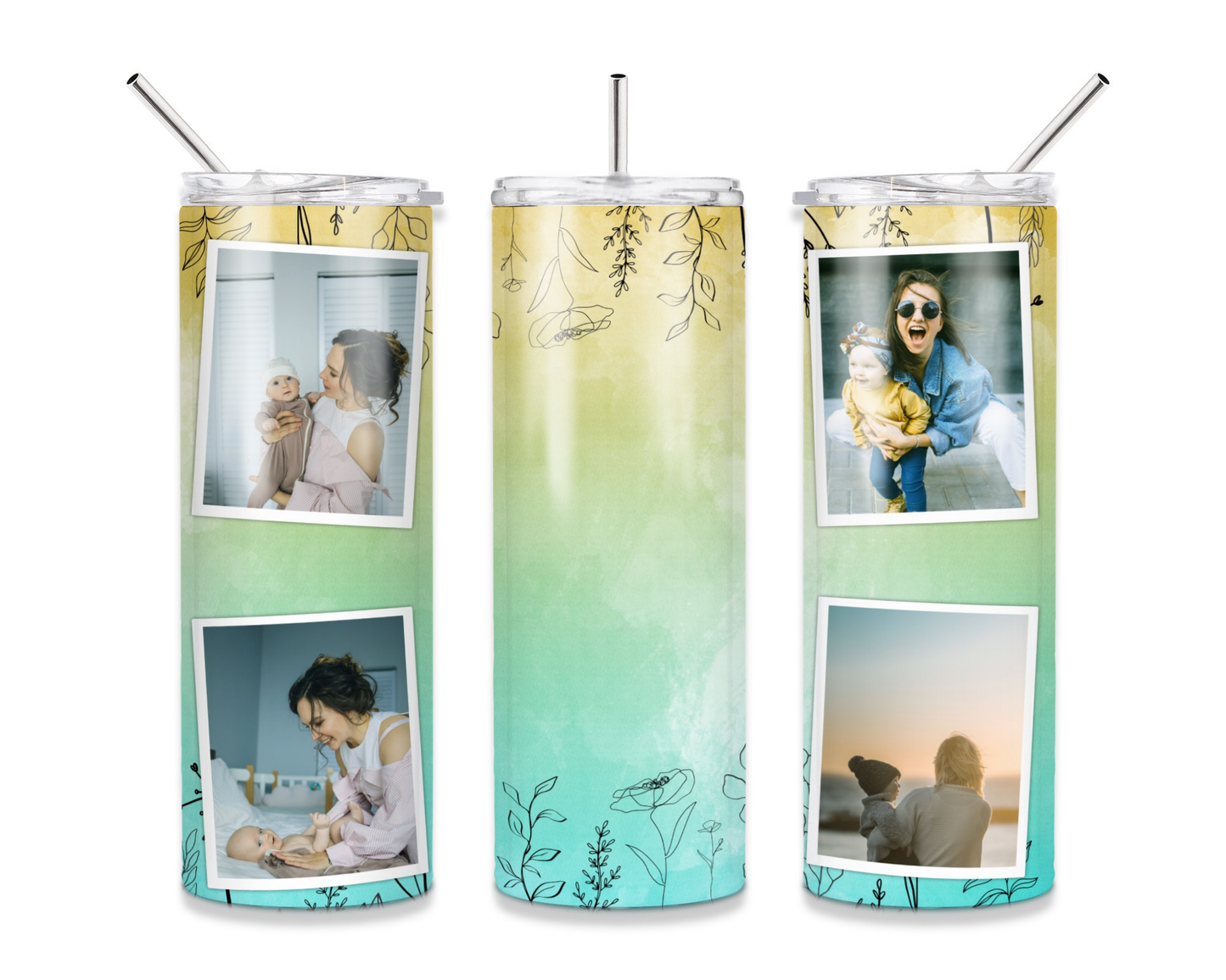 “My Greatest Blessings Call Me ____” Custom Collage Tumbler – 20oz Stainless Steel | Double Wall Insulated