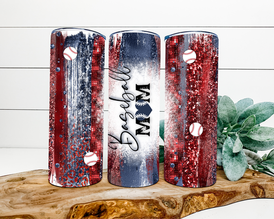 Baseball Mom Tumbler – 20oz Stainless Steel | Double Wall Insulated