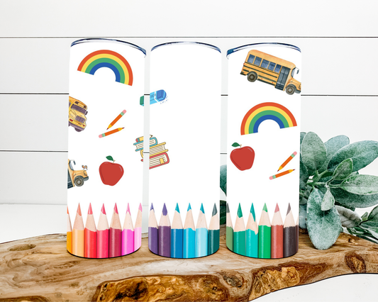 School-Inspired Tumbler – 20oz Stainless Steel | Double Wall Insulated