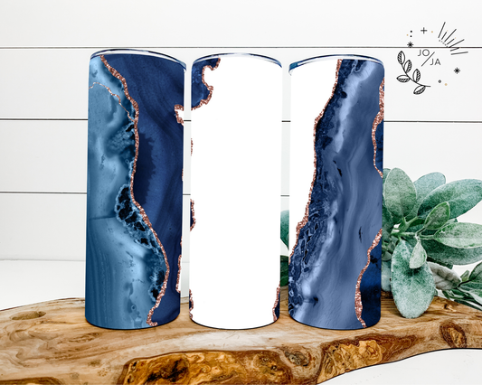 Blue Marble Custom Tumbler – 20oz Stainless Steel | Double Wall Insulated | Add Name or Phrase