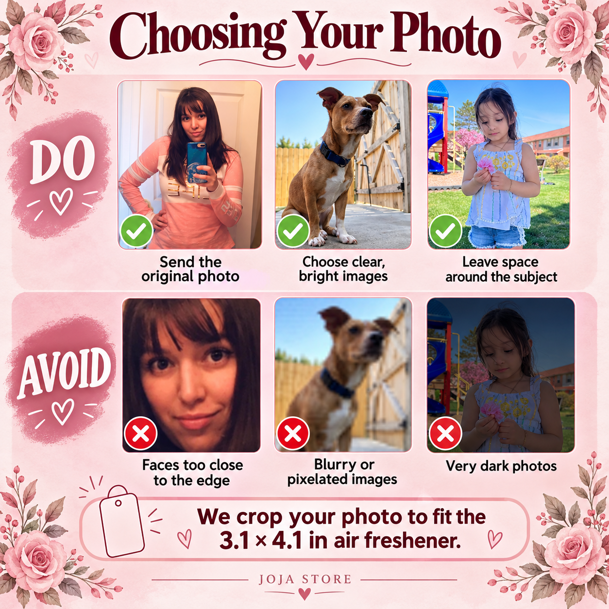 Personalized Photo Air Freshener | Custom Car Freshener with Photo or Logo