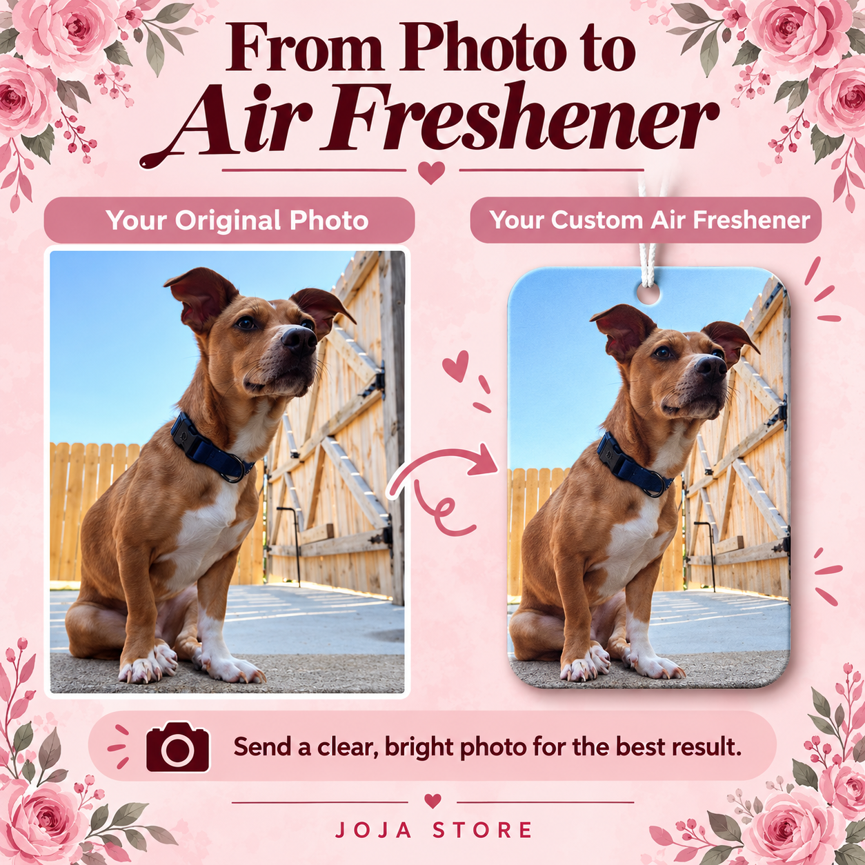 Personalized Photo Air Freshener | Custom Car Freshener with Photo or Logo