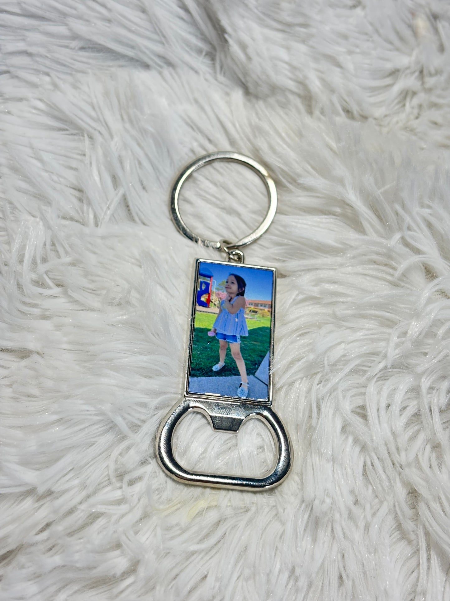 Custom Bottle opener Keychains with picture – Personalized Rectangular and round keychains with photo