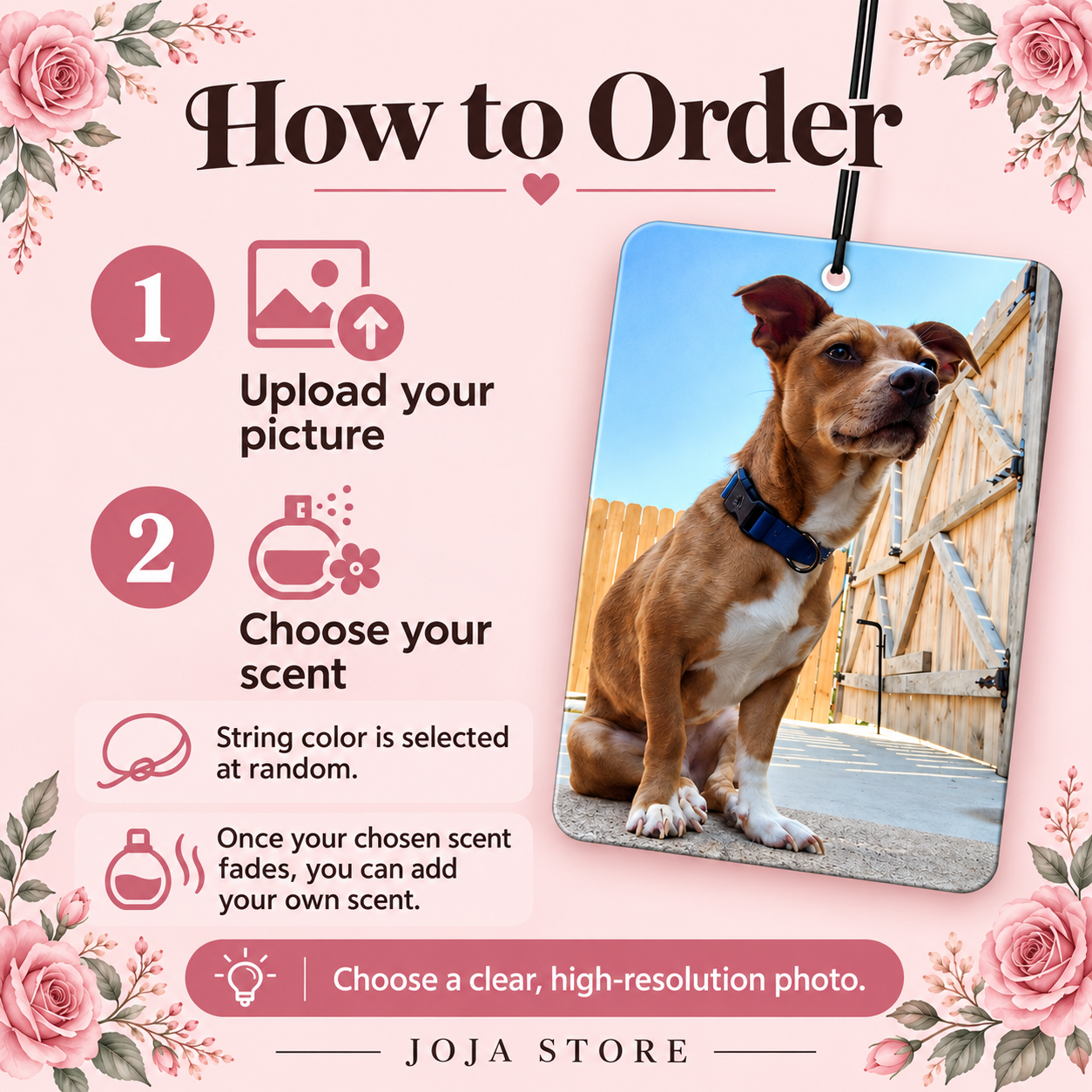 Personalized Photo Air Freshener | Custom Car Freshener with Photo or Logo
