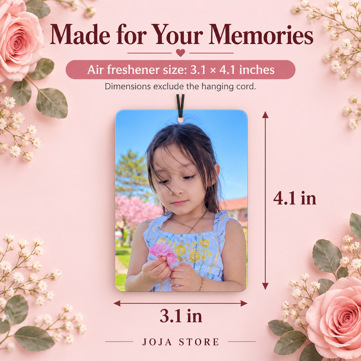 Personalized Photo Air Freshener | Custom Car Freshener with Photo or Logo