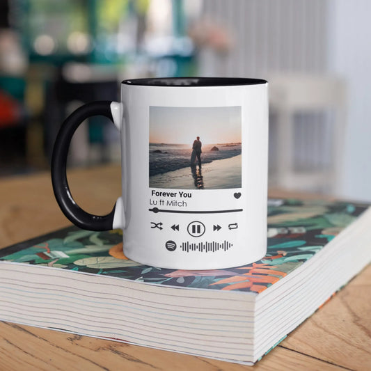 Custom Spotify Code Accent Mug – 15oz Scan & Play Music Mug