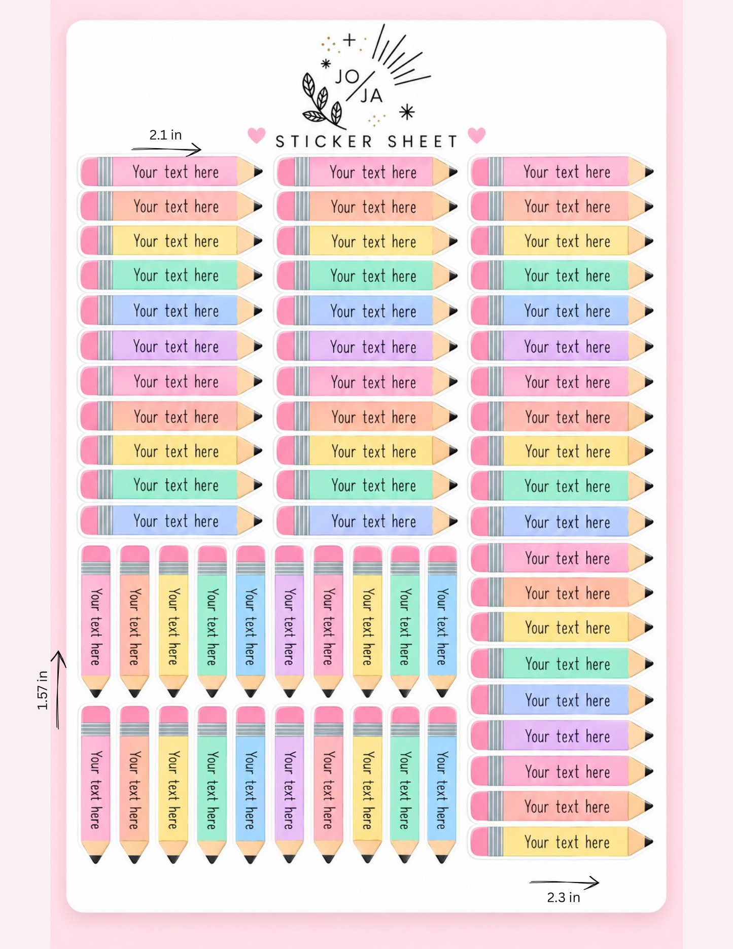 Personalized Name Sticker Sheet | Custom School Labels