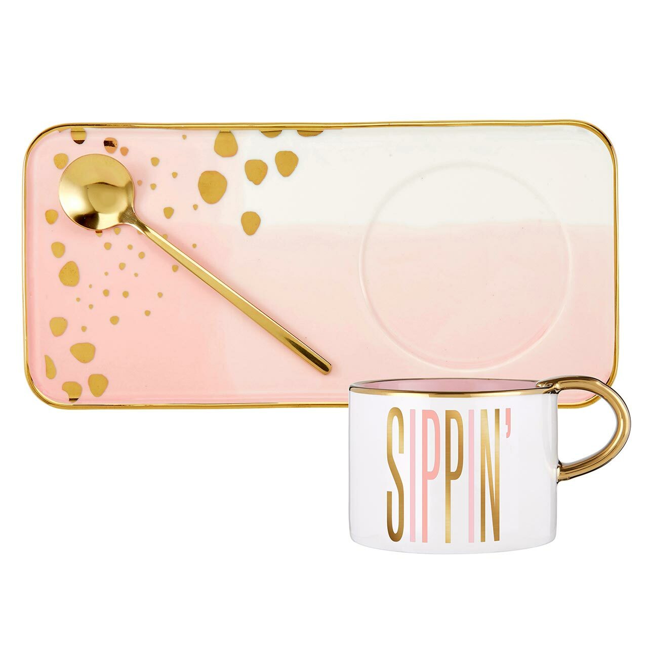 Mug, Tray & Spoon Set - Sippin'