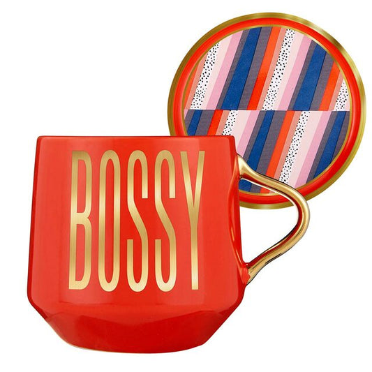 Mug & Coaster Lid - Bossy