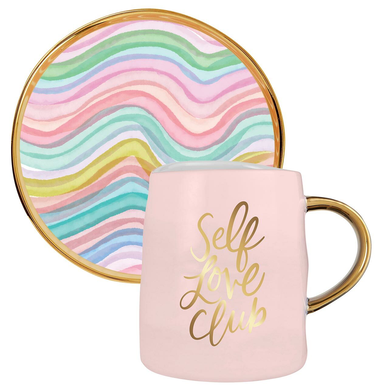 12oz Artisanal Mug and Saucer Set - Self Love Club