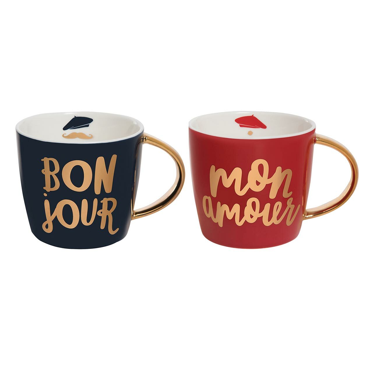 Coffee Mug Set - Monamour/Bonjour