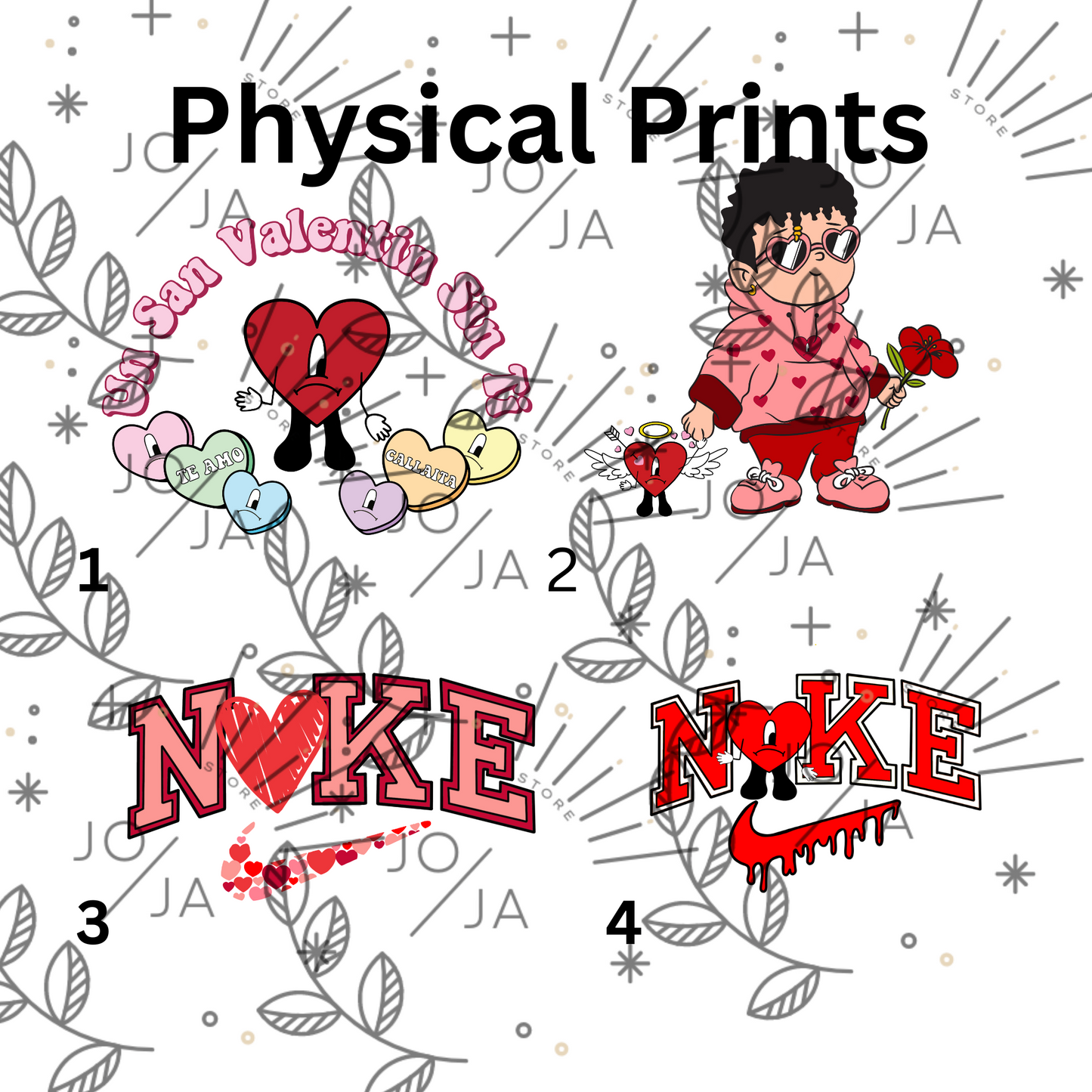 Valentine's Day Physical prints Sublimation and HTV