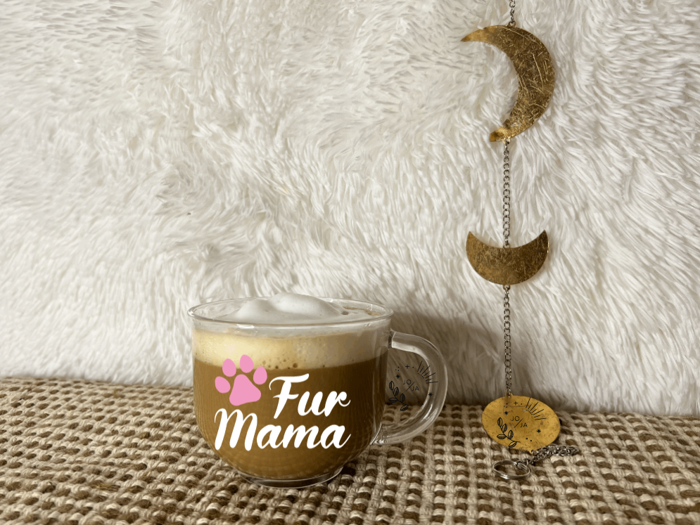 Clear coffee/latte mug for Mom